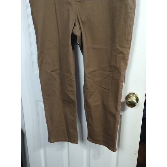 Chicos Woman's 16 Brown Jeans Perfect Stretch Girlfriend Slim Leg Ankle - Picture 5 of 10